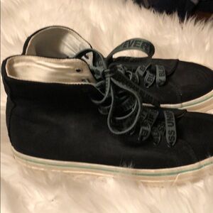 UNIF Unisex Hi Top 202 Black Sneakers Shoes For Men Size 8